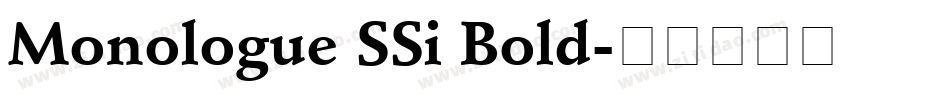 Monologue SSi Bold字体转换